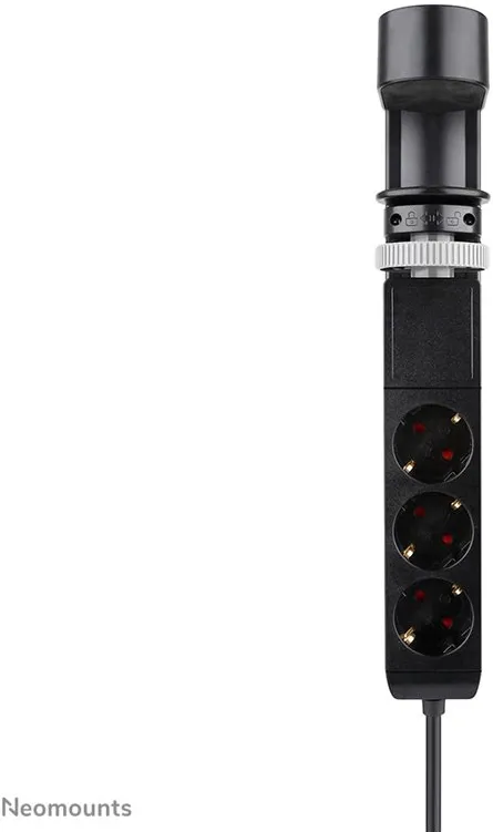 Prelungitor de birou NEOMOUNTS DS22-840BL6 cu clema 3 prize USB-A USB-C incarcare rapida negru