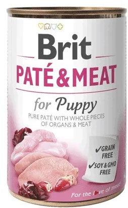 BRIT Paté & Meat Puppy Chicken - wet dog food - 400g