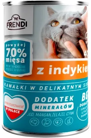 FRENDI with Turkey chunks in delicate sauce - wet cat food - 400g