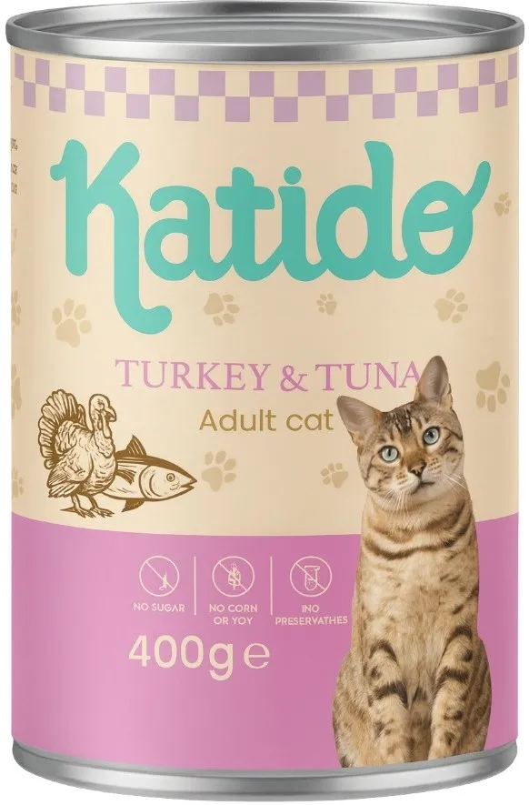 KATIDO Turkey with tuna - wet cat food - 400g