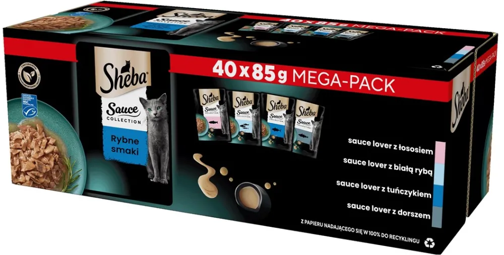 SHEBA Sauce Collection Fish flavors collection - wet cat food - 40x85 g