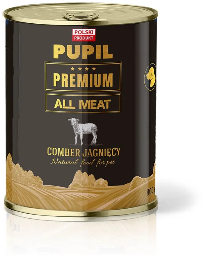 PUPIL Premium All Meat Gold Saddle of lamb - wet dog food - 800g