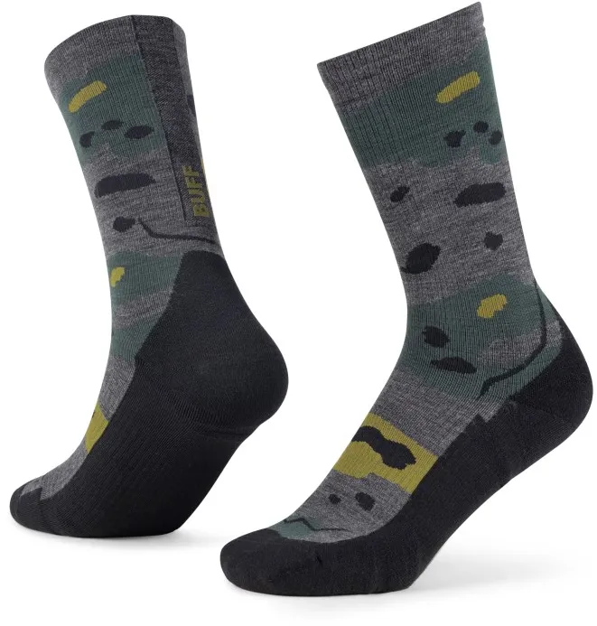 BUFF Merino Lightweight Crew Sock LWC2 Socks, Grey L