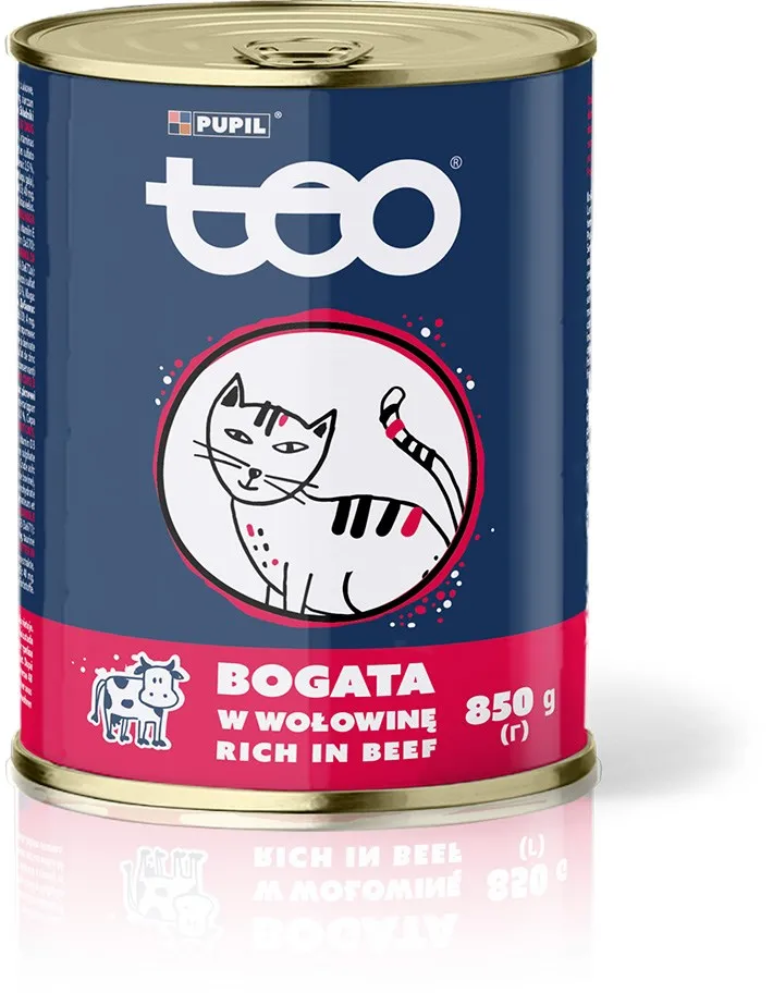 TEO Rich in beef - wet cat food - 850g