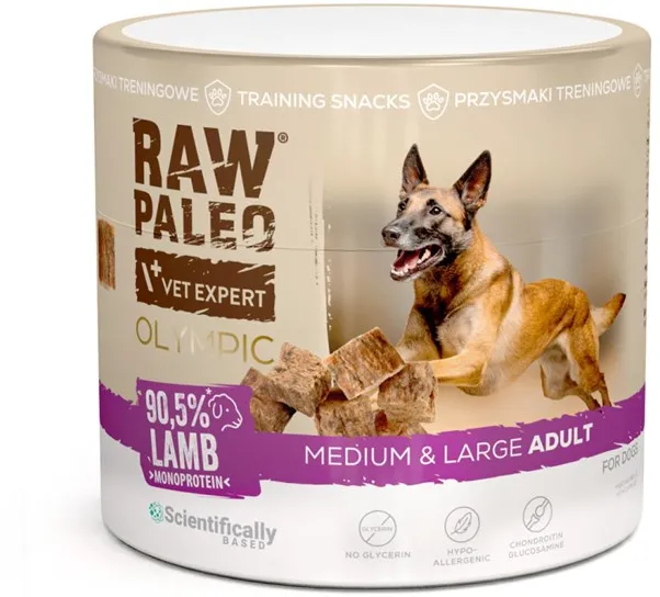 VETEXPERT Raw Paleo Olympic Lamb Medium Large Mono  - dog treat - 90g