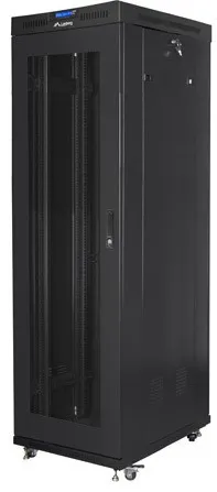 Cabinet rack de podea LANBERG FF01-6042-23BL 19 inch 42U 600 x 1000 mm usi perforate LCD negru