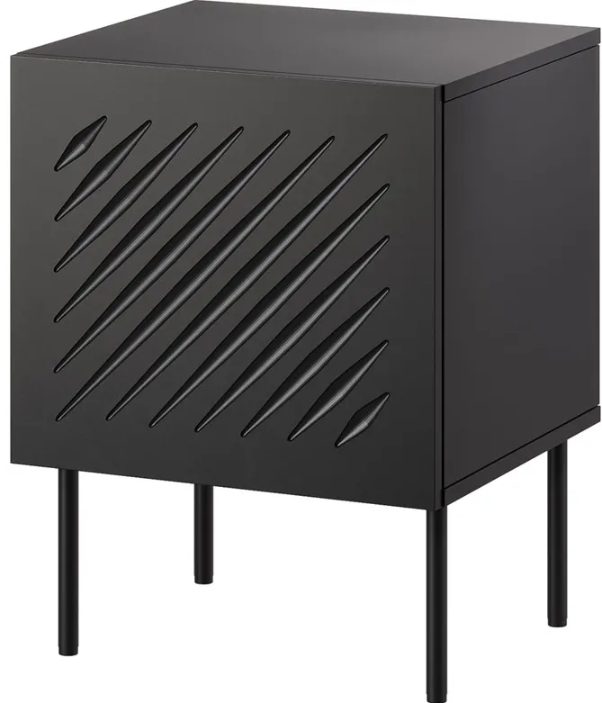 Bedside table 2 pcs. SIENA 44.5x40x59 black matt