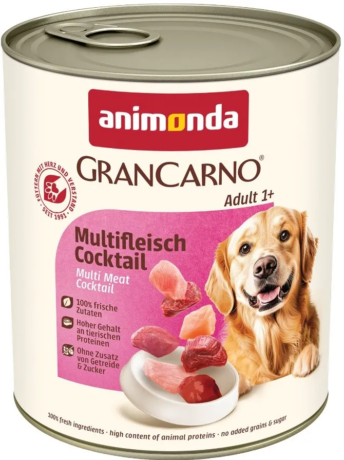 animonda GranCarno multi meat cocktail Beef, Chicken, Game, Heart, Turkey Adult 800 g