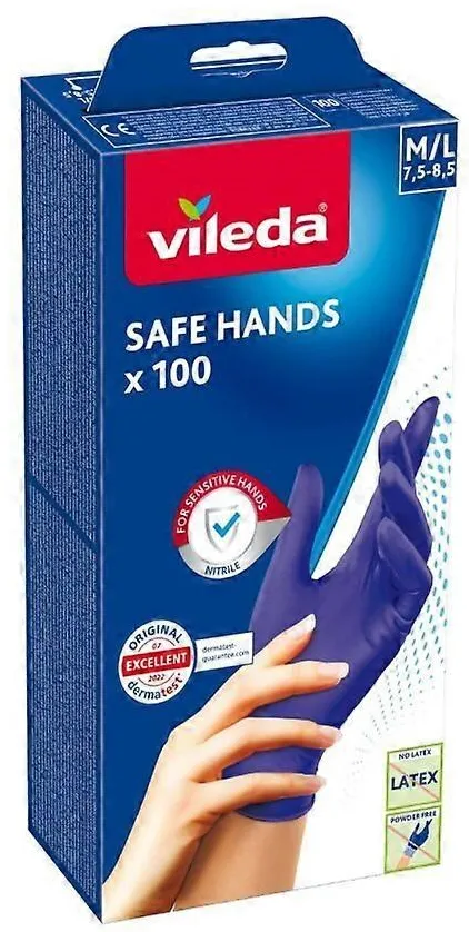 VILEDA Safe Hands – nitrile gloves M/L 100 pcs
