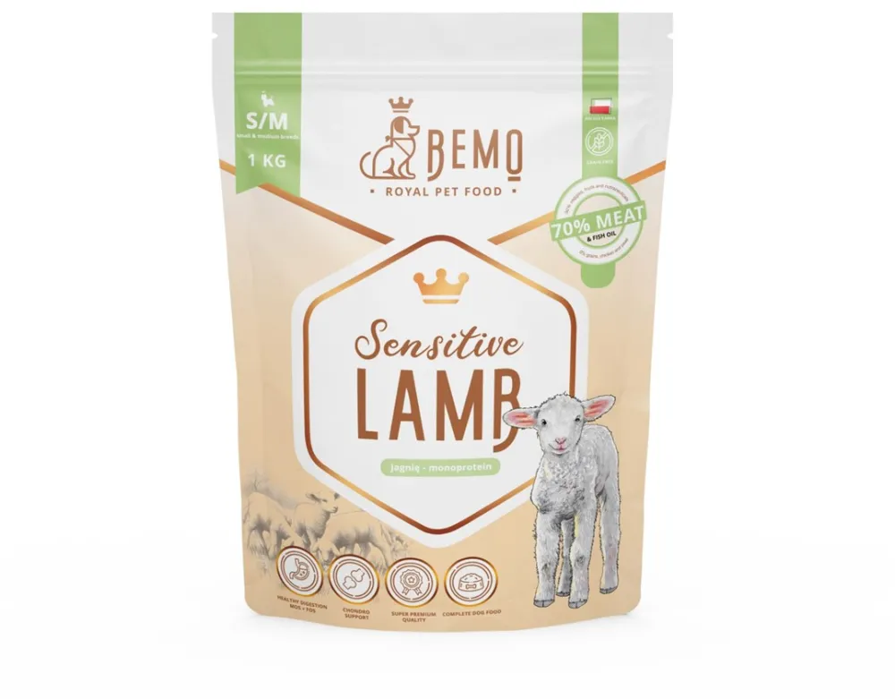 BEMO Sensitive Lamb Small/Medium Mono - dry dog food - 1kg