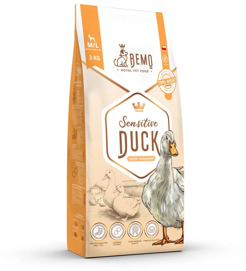 BEMO Sensitive Duck Medium/Large Mono - dry dog food - 3kg