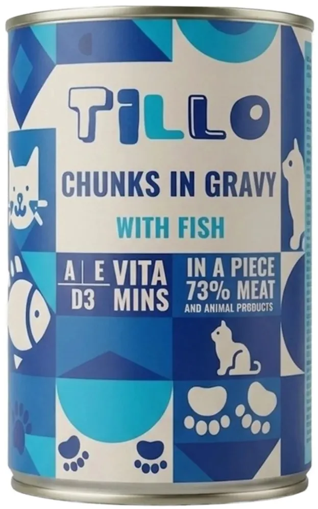 TILLO Chunks in gravy Fish - wet cat food - 415g