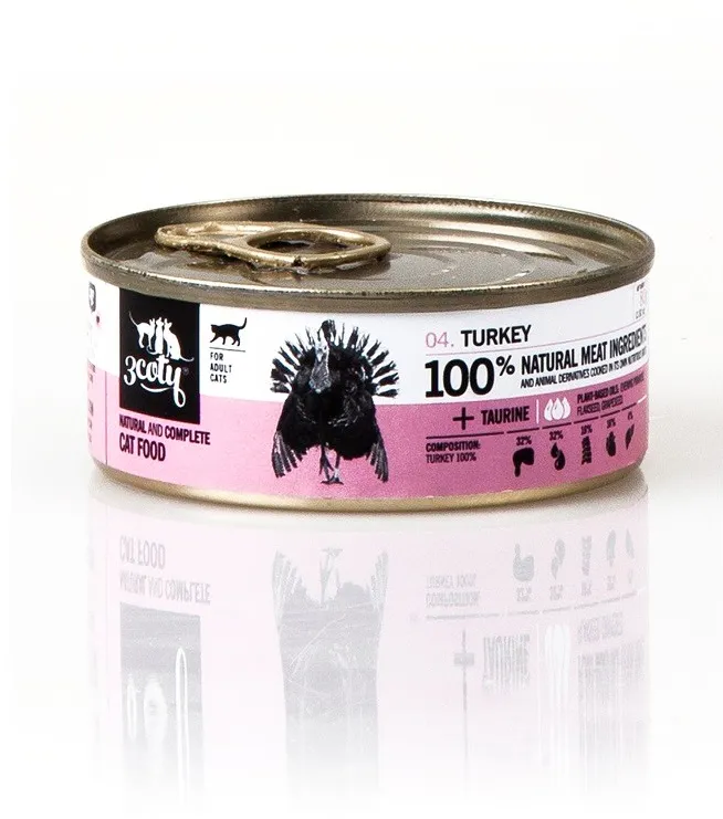 3COTY Turkey - wet cat food - 80g