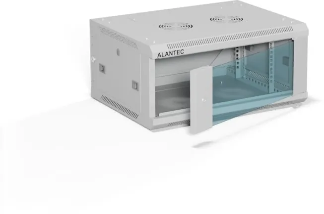 Rack A-LAN ALANTEC 19" 4U 600x450 wall-mounted cabinet, grey