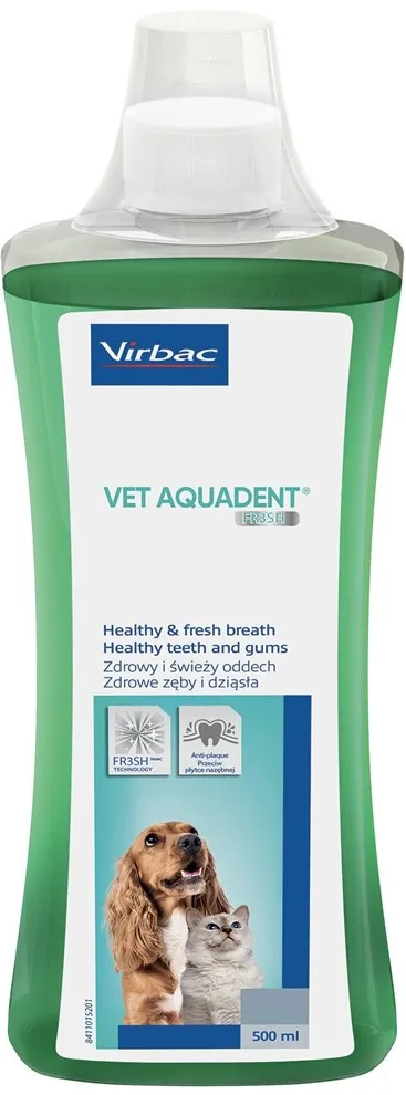 Solutie pentru igiena orala caini si pisici Virbac Vet Aquadent FR3SH 500 ml