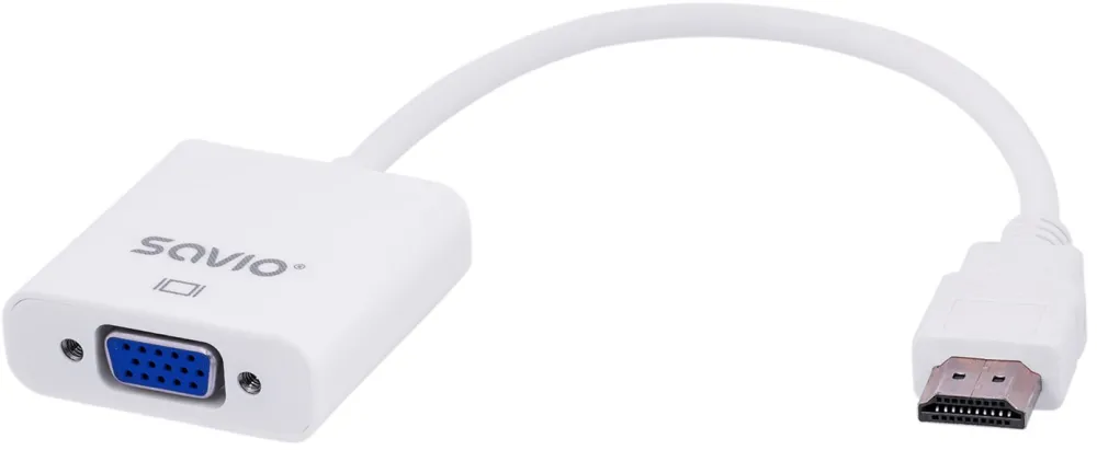 Adaptor SAVIO CL-27B video cable adapter HDMI Type A (Standard) VGA (D-Sub) White