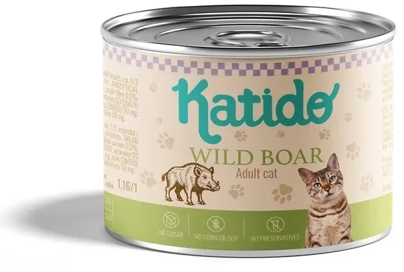 KATIDO Wild boar - wet cat food - 200g