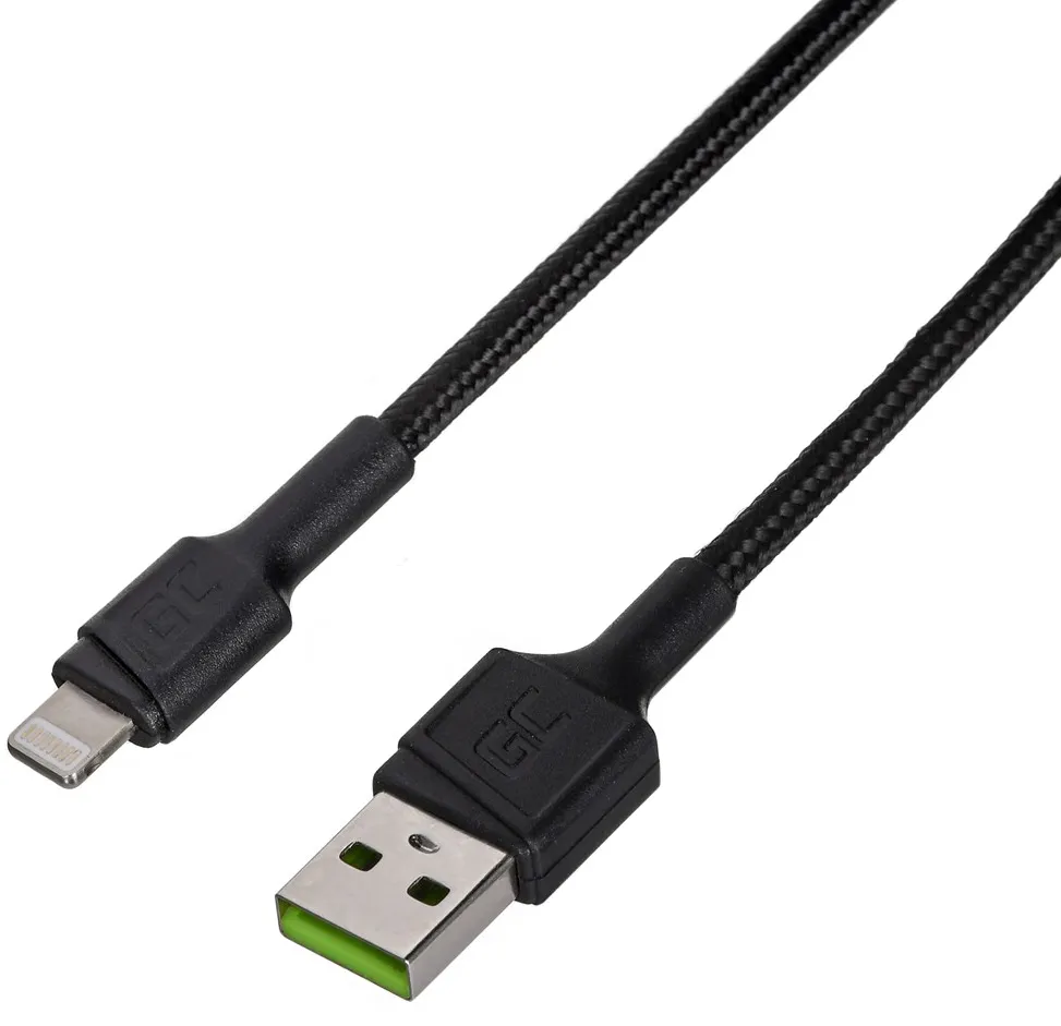 Green Cell KABGC24 lightning cable 0.3 m Black
