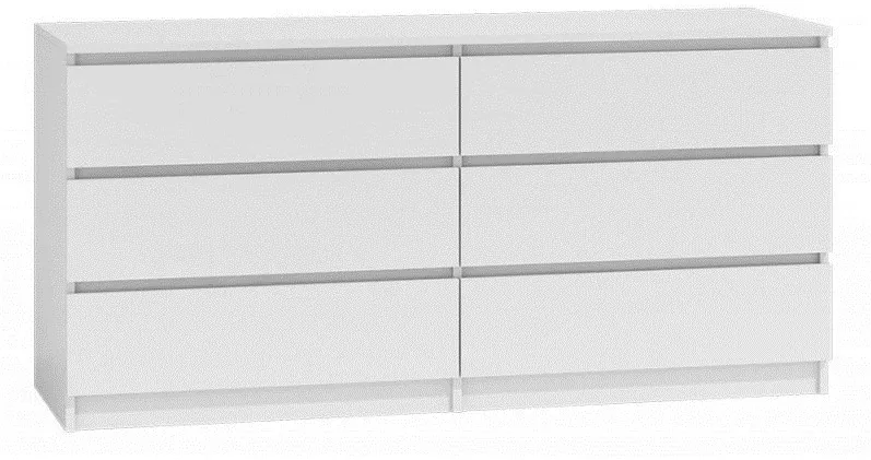 Topeshop M6 140 BIEL 2X3 chest of drawers