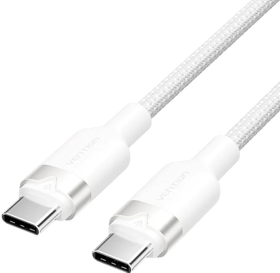 Vention USB-C to C cable, braided, 3A, 480Mbps, 60W, 2m, WH