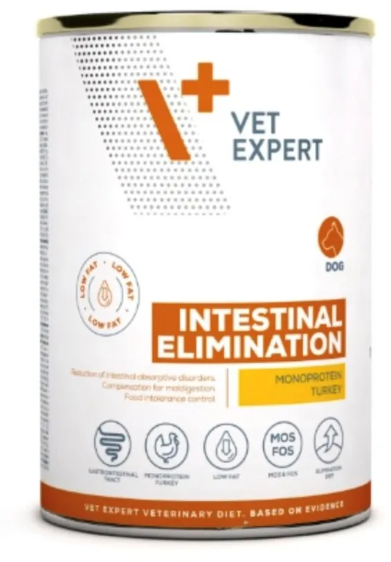 VETEXPERT Veterinary Diet Intestinal Elimination Fat Dog Mono – wet dog food – 400g