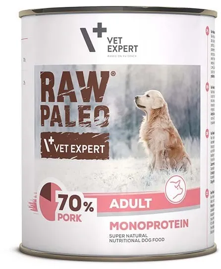VETEXPERT Raw Paleo Adult Monoprotein Pork - wet dog food - 800 g