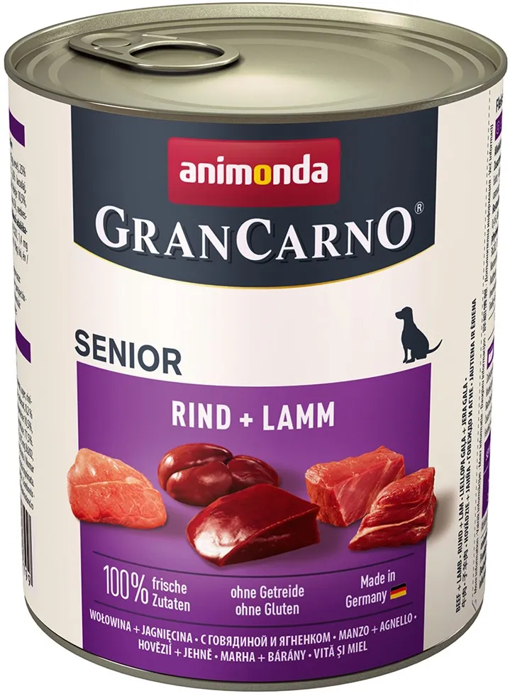ANIMONDA GranCarno Senior Beef and lamb - wet dog food - 800g