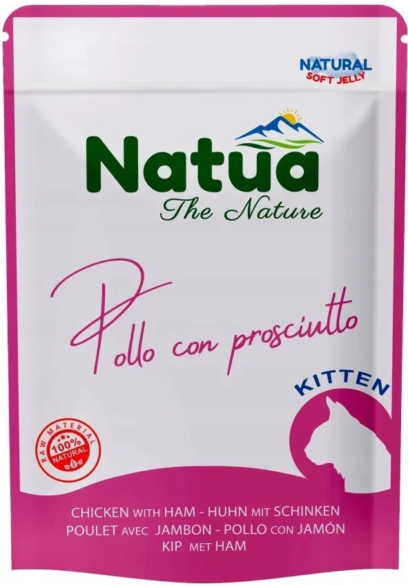 NATUA Kitten chicken with ham - wet cat food - 70g