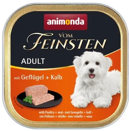 ANIMONDA Vom Feinsten Adult Poultry and veal - wet dog food - 150g