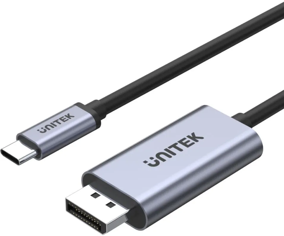 Adaptor Unitek V1409A cable gender changer USB-C DisplayPort Black, Grey