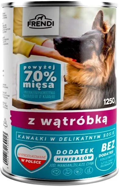 FRENDI with Liver chunks in delicate sauce - wet dog food - 1250g
