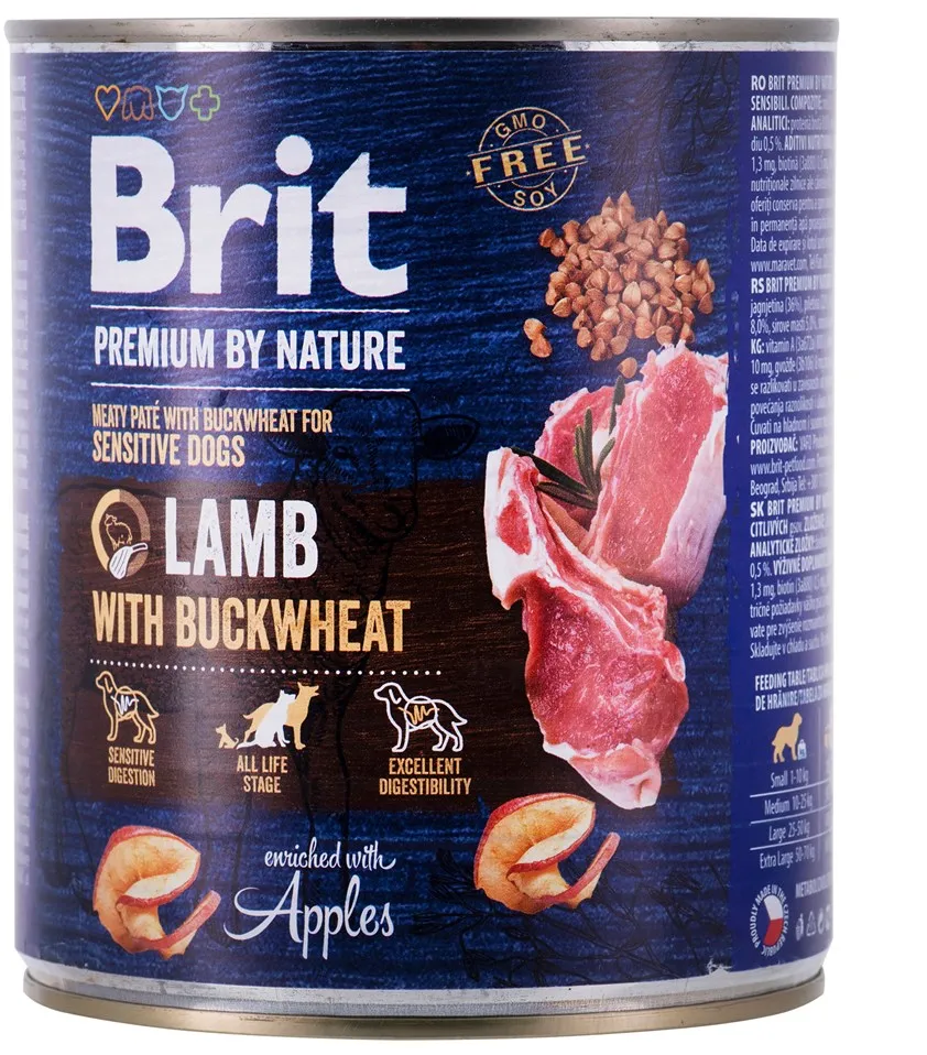BRIT Premium by Nature Lamb with Buckwheat - Wet dog food - 800 g
