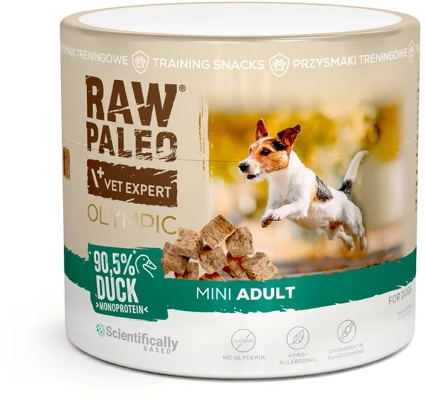 VETEXPERT Raw Paleo Olympic Duck Mini Mono - dog treat - 90g