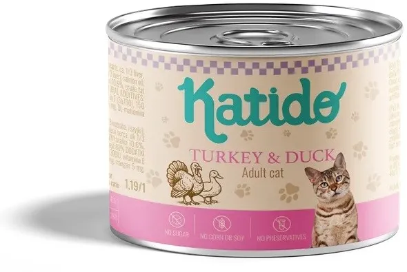 KATIDO Turkey with duck - wet cat food - 200g