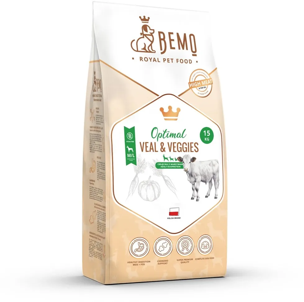 BEMO Optimal Veal & Veggies Medium/Large - dry dog food - 15kg