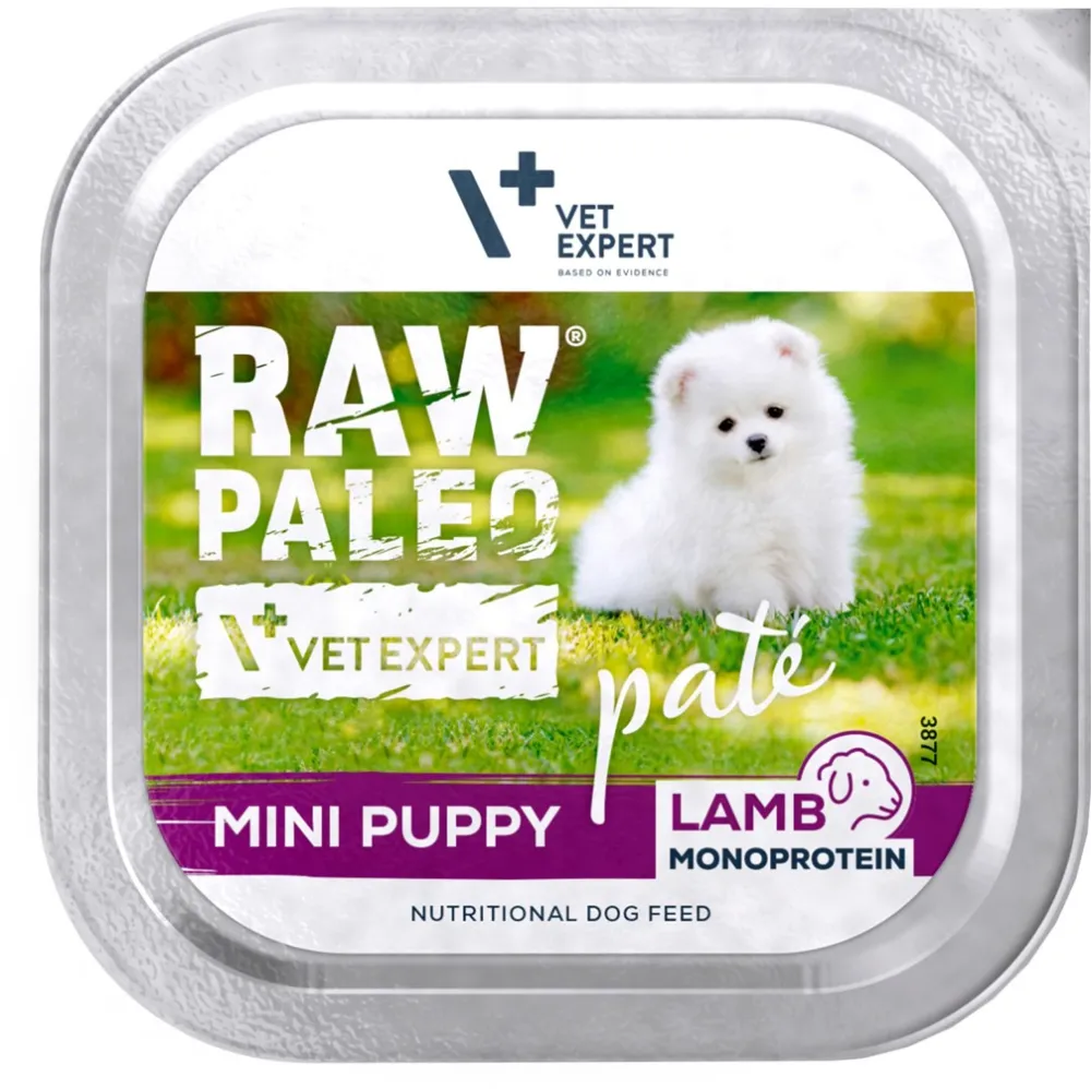 VETEXPERT Raw Paleo Pâte Mini Puppy Lamb - wet dog food - 150g