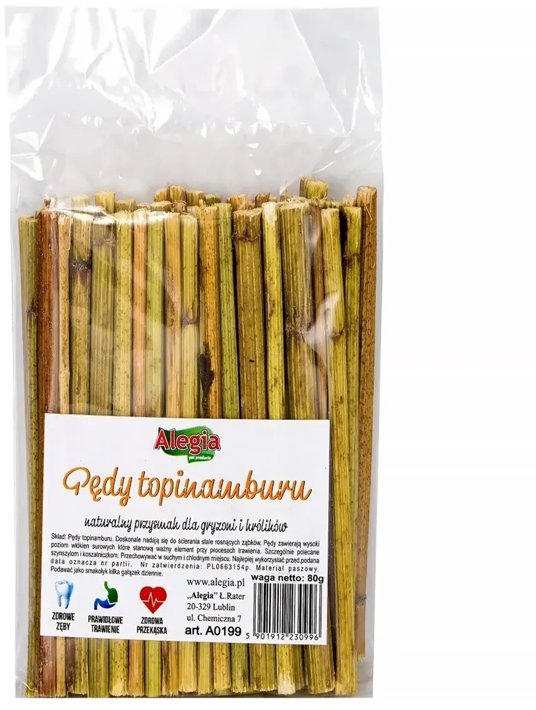 Recompensa pentru rozatoare si iepuri Alegia lastari de topinambur 80 g