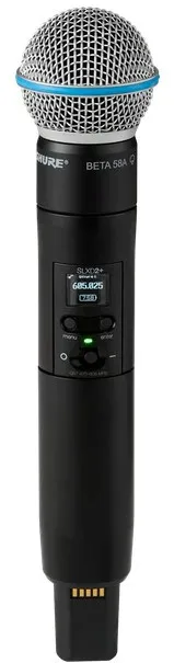 Shure SLXD2+/B58=-G65 - handheld transmitter with an Beta® 58A capsule (470–606 MHz)