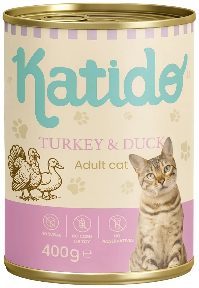 KATIDO Turkey with duck - wet cat food - 400g