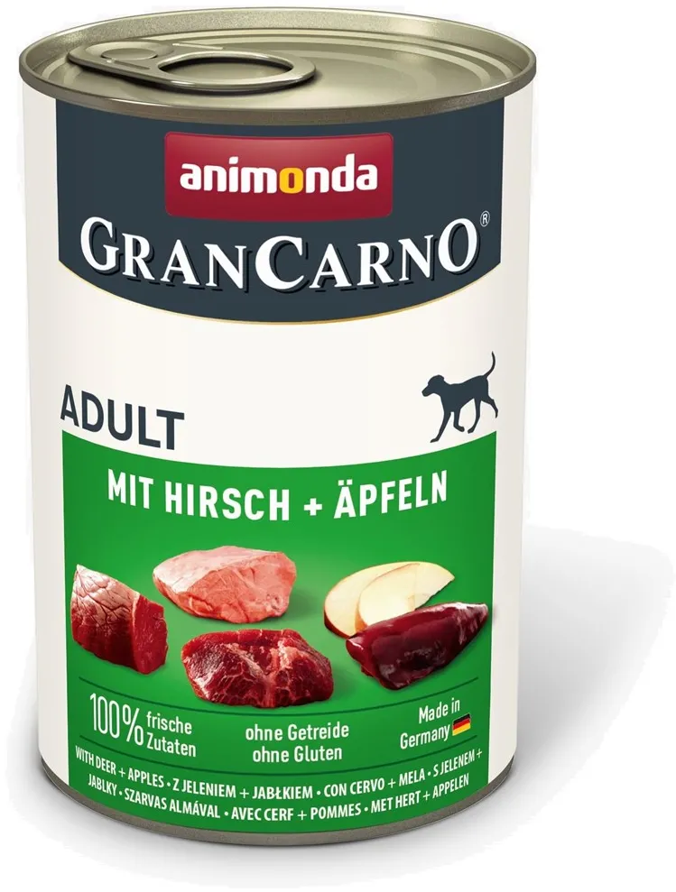 Hrana umeda pentru caini animonda GranCarno Adult porc cu vanat si mar 400 g