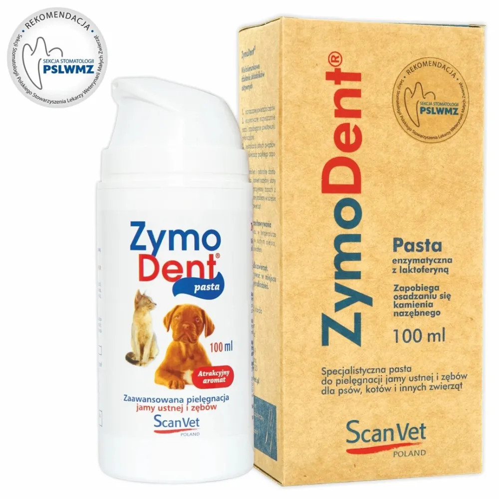 Pasta de dinti enzimatica pentru caini si pisici ScanVet Zymodent 100 ml