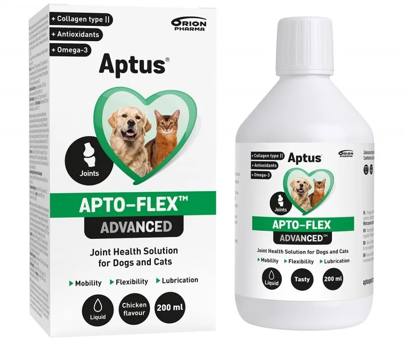 Supliment lichid pentru caini si pisici Aptus Apto-flex Advanced Collagen 200 ml