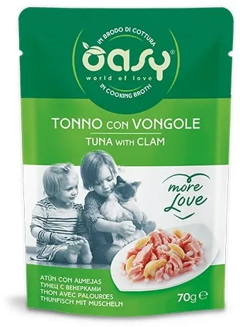 OASY More Love Tuna with clam - wet cat food - 70g