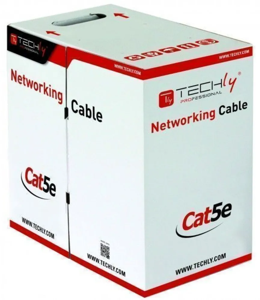 TECHLY F/UTP Hank Cable Cat.5E CCA 305m Solid Outdoor Negru ITP8-RIS-0305LO