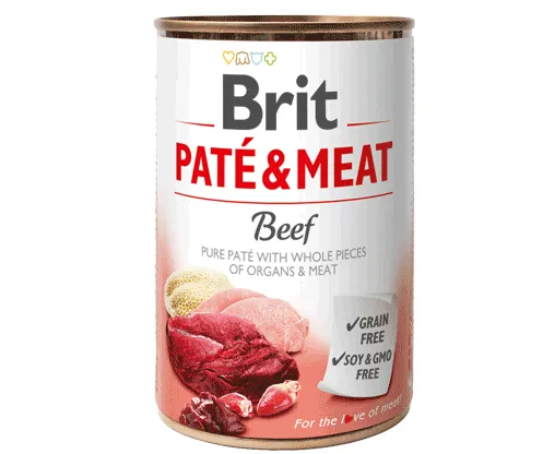 BRIT Paté & Meat with Beef - wet dog food - 400g