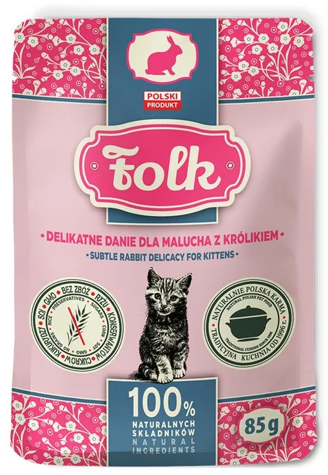 FOLK Kitten Subtle rabbit delicacy - wet cat food - 85g