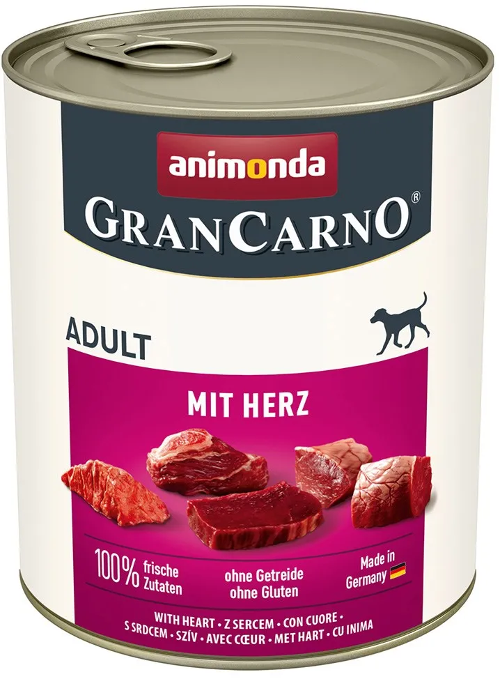 ANIMONDA GranCarno Adult with hearts - wet dog food - 800g