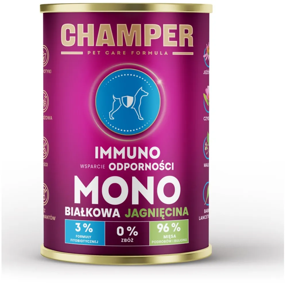 CHAMPER Immuno Monoprotein Lamb - wet dog food - 400g