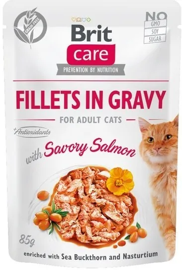 BRIT Care Fillets in Gravy salmon fillets in sauce - wet cat food - 85 g