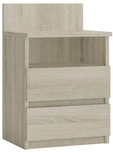 Topeshop M1 SONOMA MAT nightstand/bedside table 2 drawer(s) Oak